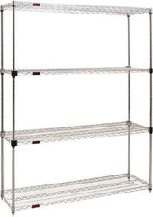 Eagle MHC - 4 Shelf Eagle MHC Wire Shelving - Starter Unit - 48" Wide x 24" Deep x 74" High, - Exact Tool & Supply
