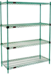 Eagle MHC - 4 Shelf Eagle MHC Wire Shelving - Starter Unit - 72" Wide x 18" Deep x 74" High, - Exact Tool & Supply