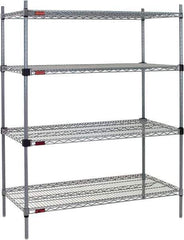 Eagle MHC - 4 Shelf Eagle MHC Wire Shelving - Starter Unit - 72" Wide x 18" Deep x 74" High, - Exact Tool & Supply