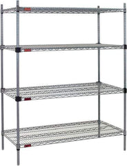 Eagle MHC - 4 Shelf Eagle MHC Wire Shelving - Starter Unit - 60" Wide x 18" Deep x 74" High, - Exact Tool & Supply