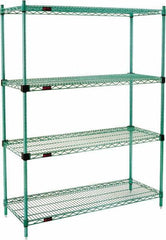 Eagle MHC - 4 Shelf Eagle MHC Wire Shelving - Starter Unit - 48" Wide x 18" Deep x 74" High, - Exact Tool & Supply