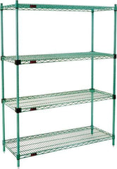 Eagle MHC - 4 Shelf Eagle MHC Wire Shelving - Starter Unit - 36" Wide x 18" Deep x 74" High, - Exact Tool & Supply