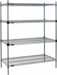 Eagle MHC - 4 Shelf Eagle MHC Wire Shelving - Starter Unit - 36" Wide x 18" Deep x 74" High, - Exact Tool & Supply
