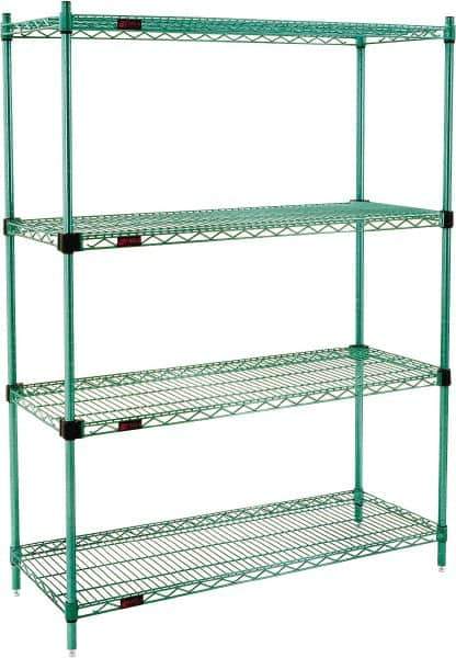 Eagle MHC - 4 Shelf Eagle MHC Wire Shelving - Starter Unit - 36" Wide x 18" Deep x 74" High, - Exact Tool & Supply