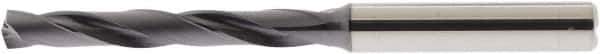 Accupro - 6mm 140° Solid Carbide Jobber Drill - AlTiN Finish, Right Hand Cut, Spiral Flute, Straight Shank, 82mm OAL - Exact Tool & Supply