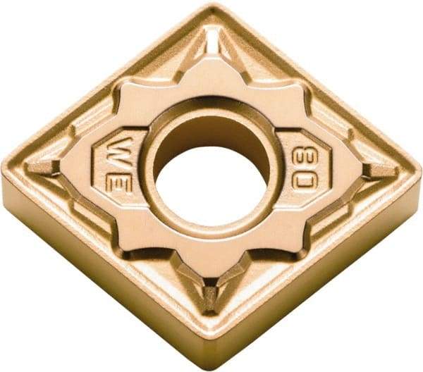 Kyocera - CNMG432 WE Grade CA530 Carbide Turning Insert - TiCN/AI2O3/TiN Finish, 80° Diamond, 1/2" Inscr Circle, 3/16" Thick, 1/32" Corner Radius - Exact Tool & Supply