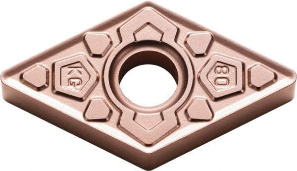 Kyocera - DNMG433 KG Grade CA320 Carbide Turning Insert - TiCN/Al2O3 Finish, 55° Diamond, 1/2" Inscr Circle, 3/16" Thick, 3/64" Corner Radius - Exact Tool & Supply