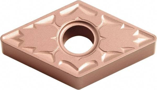 Kyocera - DNMG433 ZS Grade CA310 Carbide Turning Insert - TiCN/Al2O3 Finish, 55° Diamond, 1/2" Inscr Circle, 3/16" Thick, 3/64" Corner Radius - Exact Tool & Supply