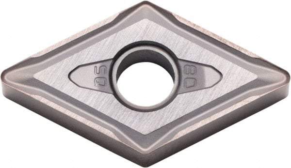 Kyocera - DNMG433 Grade PR015S Carbide Turning Insert - Megacoat Hard Finish, 55° Diamond, 1/2" Inscr Circle, 3/16" Thick, 3/64" Corner Radius - Exact Tool & Supply