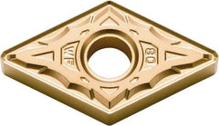 Kyocera - DNMX433 WF Grade CA510 Carbide Turning Insert - TiCN/AI2O3/TiN Finish, 55° Diamond, 1/2" Inscr Circle, 3/16" Thick, 3/64" Corner Radius - Exact Tool & Supply