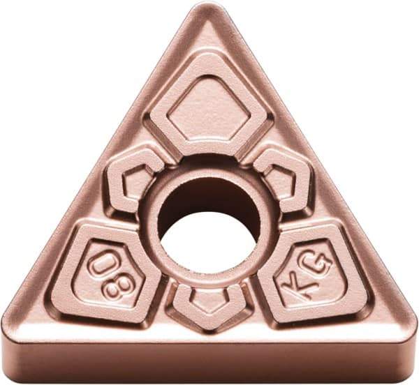 Kyocera - TNMG331 KG Grade CA315 Carbide Turning Insert - TiCN/Al2O3 Finish, 60° Triangle, 3/8" Inscr Circle, 3/16" Thick, 1/64" Corner Radius - Exact Tool & Supply