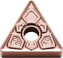 Kyocera - TNMG331 KG Grade CA315 Carbide Turning Insert - TiCN/Al2O3 Finish, 60° Triangle, 3/8" Inscr Circle, 3/16" Thick, 1/64" Corner Radius - Exact Tool & Supply