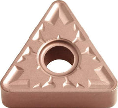 Kyocera - TNMG332 ZS Grade CA320 Carbide Turning Insert - TiCN/Al2O3 Finish, 60° Triangle, 3/8" Inscr Circle, 3/16" Thick, 1/32" Corner Radius - Exact Tool & Supply