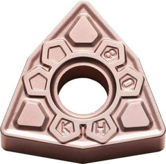 Kyocera - WNMG433 KH Grade CA320 Carbide Turning Insert - TiCN/Al2O3 Finish, 80° Trigon, 1/2" Inscr Circle, 3/16" Thick, 3/64" Corner Radius - Exact Tool & Supply