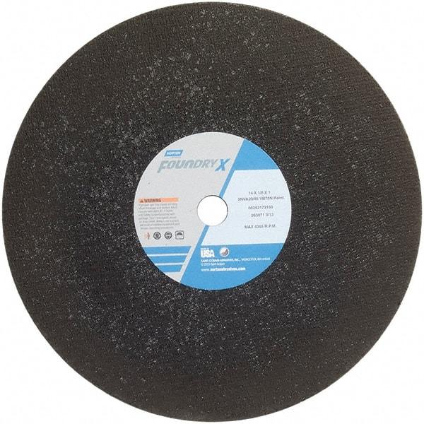Norton - 16" Zirconia Alumina Cutoff Wheel - 5/32" Thick, 1" Arbor - Exact Tool & Supply