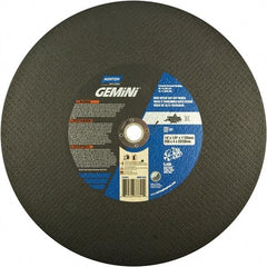Norton - 14" Aluminum Oxide Cutoff Wheel - 1/8" Thick, 1" Arbor - Exact Tool & Supply