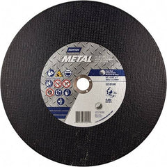 Norton - 14" Aluminum Oxide Cutoff Wheel - 7/64" Thick, 1" Arbor - Exact Tool & Supply