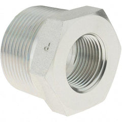 Parker - 1-1/4 Male Thread x 3/4 Female Thread, Zinc Plated Steel Industrial Pipe Hex Bushing - MNPTF x FNPTF, 3,000 psi - Exact Tool & Supply