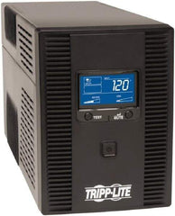 Tripp-Lite - 15 Amp, 1,300 VA, Tower Mount Line Interactive Backup Uninterruptible Power Supply - Backup 10 min with Full Load & 28 min with Half Load, 120 VAC Input & Output, 720 Watt Output, 1 Phases, 6 Outlets - Exact Tool & Supply