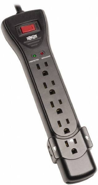 Tripp-Lite - 7 Outlets, 120 VAC15 Amps, 7' Cord, Power Outlet Strip - Floor, Keyhole Mount, 5-15 NEMA Configuration, 10.3" Strip - Exact Tool & Supply