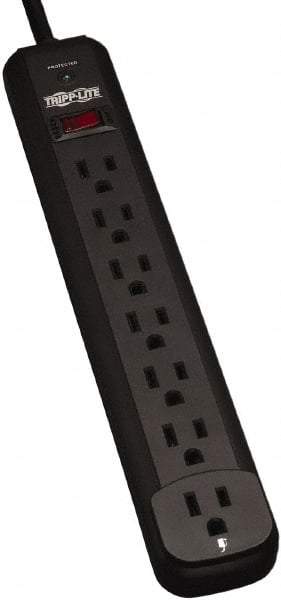 Tripp-Lite - 7 Outlets, 120 VAC15 Amps, 12' Cord, Power Outlet Strip - Floor, Keyhole Mount, 5-15 NEMA Configuration, 11.69" Strip - Exact Tool & Supply