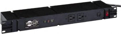 Tripp-Lite - 12 Outlets, 120 VAC15 Amps, 10' Cord, Power Outlet Strip - Floor, Keyhole Mount, 5-15 NEMA Configuration, 4" Strip - Exact Tool & Supply