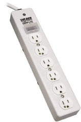 Tripp-Lite - 6 Outlets, 120 VAC15 Amps, 10' Cord, Power Outlet Strip - Floor, Keyhole Mount, 5-15 NEMA Configuration, 2-1/2" Strip - Exact Tool & Supply