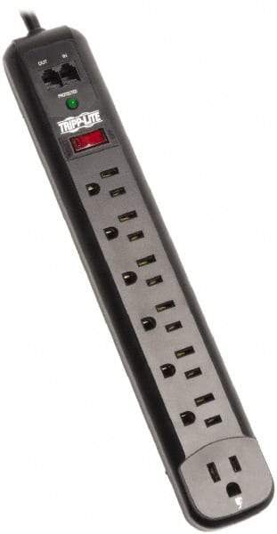 Tripp-Lite - 7 Outlets, 120 VAC15 Amps, 6' Cord, Power Outlet Strip - Floor, Keyhole Mount, 5-15 NEMA Configuration, 12.51" Strip - Exact Tool & Supply
