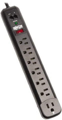 Tripp-Lite - 7 Outlets, 120 VAC15 Amps, 6' Cord, Power Outlet Strip - Floor, Keyhole Mount, 5-15 NEMA Configuration, 12.51" Strip - Exact Tool & Supply
