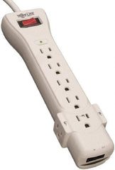 Tripp-Lite - 7 Outlets, 120 VAC15 Amps, 6' Cord, Power Outlet Strip - Floor, Keyhole Mount, 5-15 NEMA Configuration, 10.3" Strip - Exact Tool & Supply