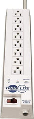 Tripp-Lite - 8 Outlets, 120 VAC15 Amps, 8' Cord, Power Outlet Strip - Floor, Keyhole Mount, 5-15 NEMA Configuration, 1-3/4" Strip - Exact Tool & Supply