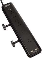 Tripp-Lite - 6 Outlets, 120 VAC15 Amps, 6' Cord, Power Outlet Strip - Floor, Keyhole Mount, 5-15 NEMA Configuration, 2-1/2" Strip - Exact Tool & Supply