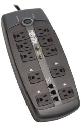 Tripp-Lite - 10 Outlets, 120 VAC15 Amps, 8' Cord, Power Outlet Strip - Floor, Keyhole Mount, 5-15 NEMA Configuration, 1.8" Strip - Exact Tool & Supply