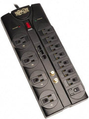 Tripp-Lite - 12 Outlets, 120 VAC15 Amps, 8' Cord, Power Outlet Strip - Floor, Keyhole Mount, 5-15 NEMA Configuration, 12.04" Strip - Exact Tool & Supply