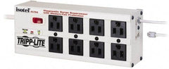 Tripp-Lite - 8 Outlets, 120 VAC15 Amps, 10' Cord, Power Outlet Strip - Floor, Keyhole Mount, 5-15 NEMA Configuration, 3-1/2" Strip - Exact Tool & Supply