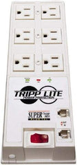 Tripp-Lite - 6 Outlets, 120 VAC15 Amps, 6' Cord, Power Outlet Strip - Floor, Keyhole Mount, 5-15 NEMA Configuration, 9-1/2" Strip - Exact Tool & Supply