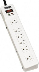 Tripp-Lite - 6 Outlets, 120 VAC15 Amps, 6' Cord, Power Outlet Strip - Floor, Keyhole Mount, 5-15 NEMA Configuration, 2-1/4" Strip - Exact Tool & Supply