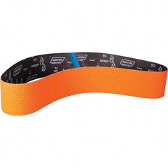 Norton - 4" Wide x 60" OAL, 120 Grit, Ceramic Abrasive Belt - Ceramic, Coated, Y Weighted Cloth Backing - Exact Tool & Supply
