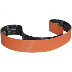 Norton - 3" Wide x 90" OAL, 36 Grit, Ceramic Abrasive Belt - Ceramic, Coated, Y Weighted Cloth Backing - Exact Tool & Supply