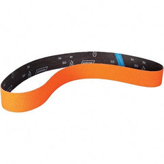 Norton - 2" Wide x 60" OAL, 60 Grit, Ceramic Abrasive Belt - Ceramic, Coated, Y Weighted Cloth Backing - Exact Tool & Supply