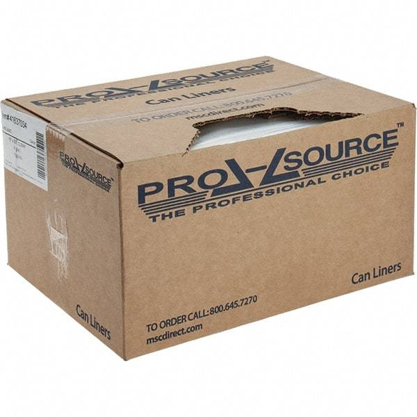 PRO-SOURCE - 24 Gal Capacity, Clear, Linear Low-Denstiy Polyethylene (LLDPE), Hazardous Waste Bag - 6 mil Thick x 18" Wide x 30" High, Roll - Exact Tool & Supply