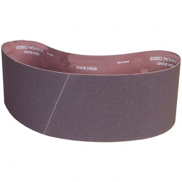 Norton - 6" Wide x 48" OAL, 120 Grit, Aluminum Oxide Abrasive Belt - Aluminum Oxide, Coated, X Weighted Cloth Backing - Exact Tool & Supply