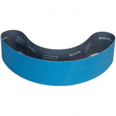 Norton - 4" Wide x 90" OAL, 60 Grit, Zirconia Alumina Abrasive Belt - Zirconia Alumina, Coated, X Weighted Paper Backing - Exact Tool & Supply