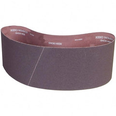 Norton - 6" Wide x 48" OAL, 100 Grit, Aluminum Oxide Abrasive Belt - Aluminum Oxide, Coated, X Weighted Cloth Backing - Exact Tool & Supply