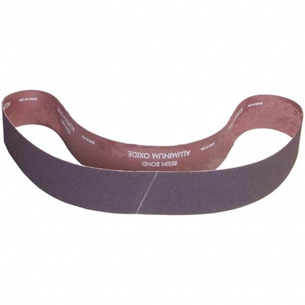 Norton - 3" Wide x 48" OAL, 80 Grit, Aluminum Oxide Abrasive Belt - Aluminum Oxide, Coated, X Weighted Cloth Backing - Exact Tool & Supply