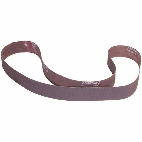 Norton - 2" Wide x 72" OAL, 220 Grit, Aluminum Oxide Abrasive Belt - Aluminum Oxide, Coated, X Weighted Cloth Backing - Exact Tool & Supply
