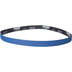 Norton - 1-1/2" Wide x 60" OAL, 100 Grit, Zirconia Alumina Abrasive Belt - Zirconia Alumina, Coated, X Weighted Cloth Backing - Exact Tool & Supply