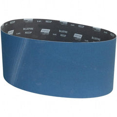 Norton - 9" Wide x 60" OAL, 220 Grit, Zirconia Alumina Abrasive Belt - Zirconia Alumina, Coated, X Weighted Cloth Backing - Exact Tool & Supply