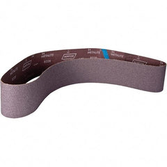 Norton - 4" Wide x 60" OAL, 60 Grit, Aluminum Oxide Abrasive Belt - Aluminum Oxide, Coated, X Weighted Cloth Backing - Exact Tool & Supply