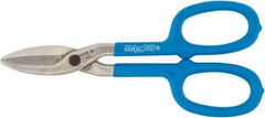Channellock - 2-1/2" Length of Cut, Straight Pattern Tinner's Snip - 10.3" OAL, Dipped Vinyl Handle, High Carbon Steel Blade - Exact Tool & Supply